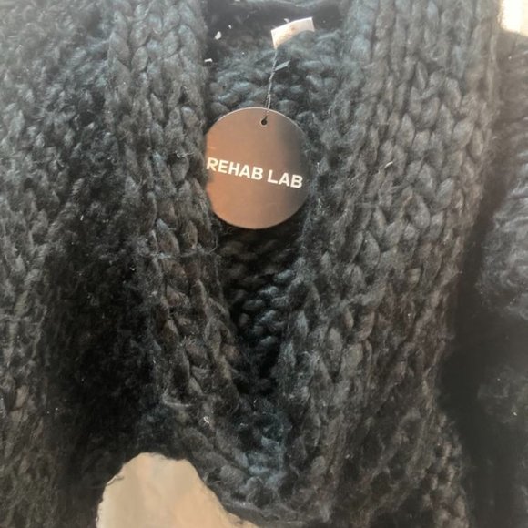 Rehab Lab Black Half Sweater/Shrug size Medium - Picture 2 of 5